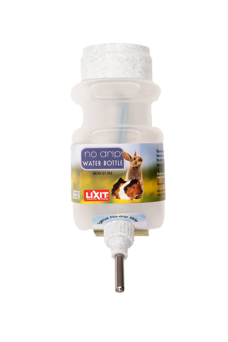Lixit Top Fill No Drip Water Bottles for Rabbits, Ferrets, Hamsters, Guinea Pigs, Rats, Chinchillas and Other Small Animals (44 Ounce, Granite) - Image 1